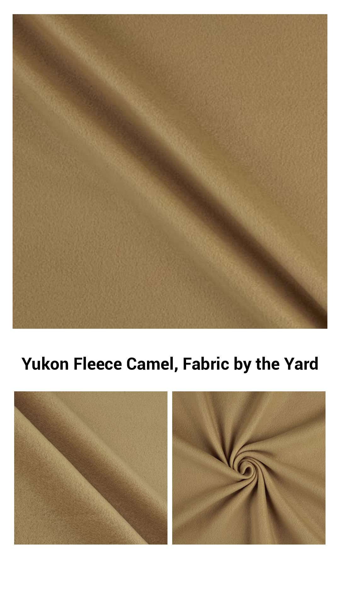 Luxurious Yukon Fleece Camel Fabric by the Yard - Soft, Warm, and Versatile for Cozy Creations