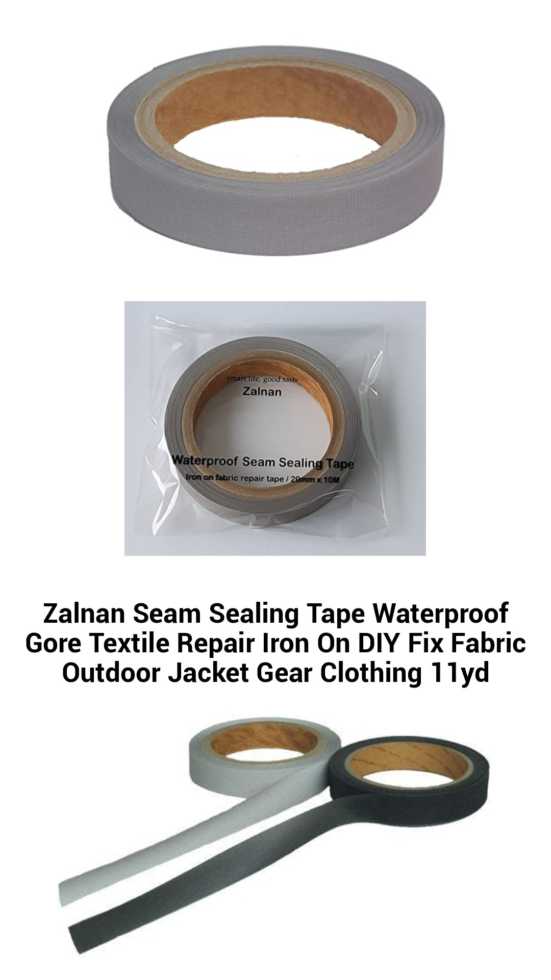 Zalnan Seam Sealing Tape Waterproof Gore Textile Repair Iron On DIY Fix Fabric Outdoor Jacket Gear Clothing 11yd Zalnan Seam Sealing Tape Waterproof Gore Textile Repair Iron On DIY Fix Fabric Outdoor Jacket Gear Clothing 11yd